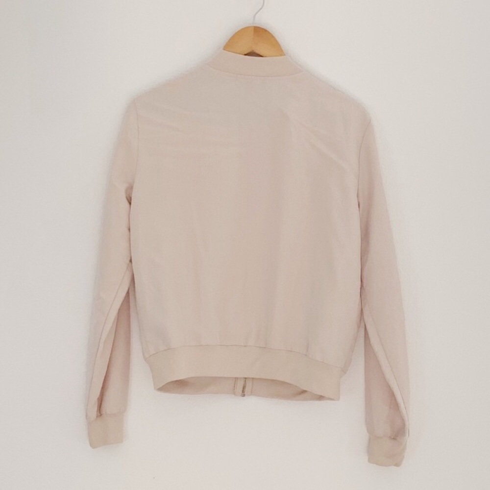 Soft zip up bomber jacket cream / beige NWT - Picture 6 of 7